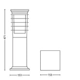 Svetilka Philips PATIO 15282/54/PN E27 siva